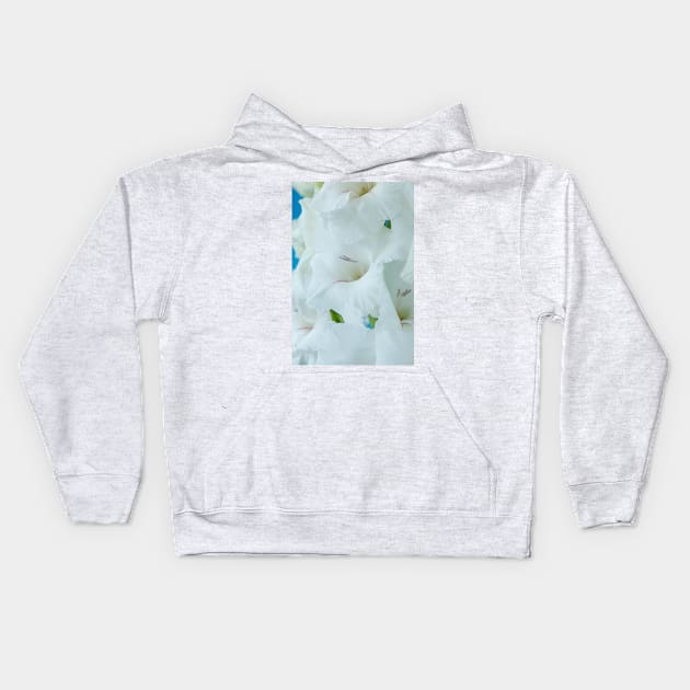 Gladiolus  'White Friendship' Kids Hoodie by chrisburrows